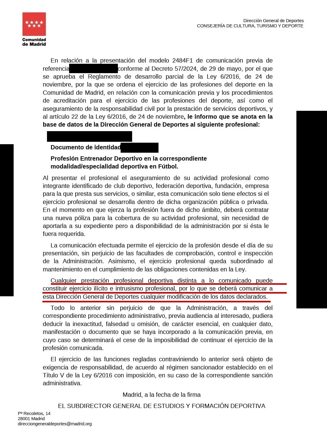 La Comunidad de Madrid ya inscribe a los entrenadores de fútbol en su registro oficial: sin esta autorización no hay licencia